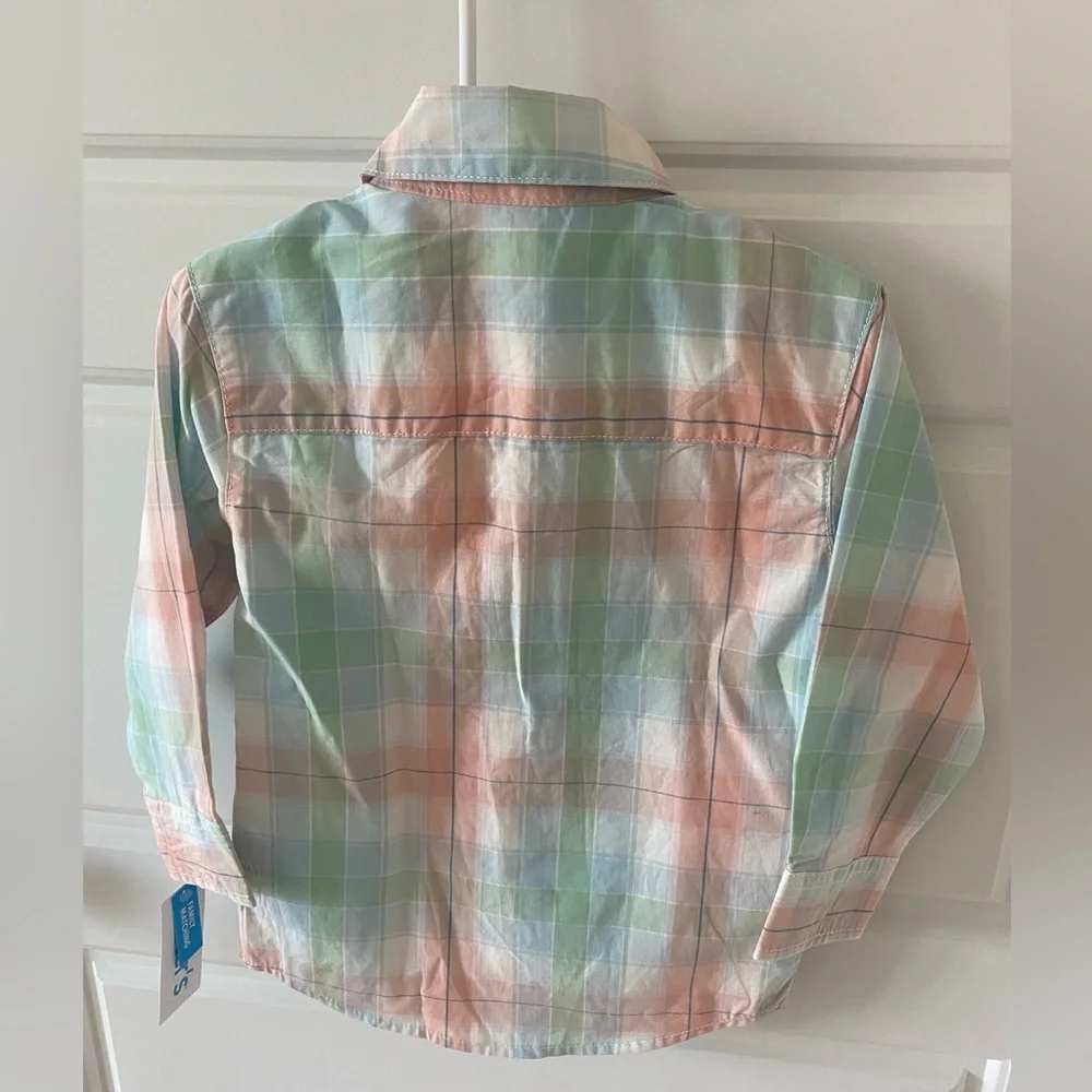 NWT Carter’s Plaid Woven Button Front Shirt Size 2T